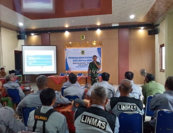 Tingkatkan Kapasitas Linmas, Koramil 19/Trucuk Hadiri Peningkatan Satlinmas Desa Sajen Klaten