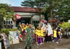 Babinsa Koramil 20/Cawas Amankan Pawai RA/BA Se-Kecamatan Cawas Sambut Ramadhan 1447 H
